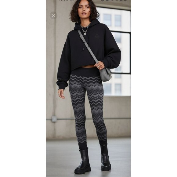 Lululemon Ebb To Street Seamless Pants Heather Black Slate Zig Zag Women's S/XS - Picture 1 of 9